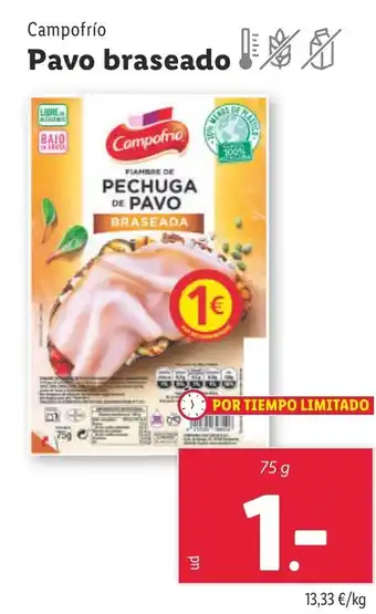 Lidl CAMPOFRIO Pavo braseado oferta