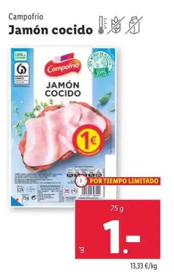 Lidl CAMPOFRIO Jamón cocido oferta