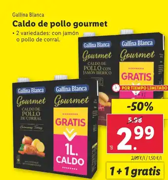 Lidl GALLINA BLANCA Caldo de pollo gourmet oferta