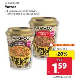 Lidl GALLINA BLANCA Yarroz oferta