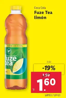 Lidl COCA COLA Fuze Tea limón oferta