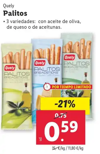 Lidl QUELY Palitos oferta