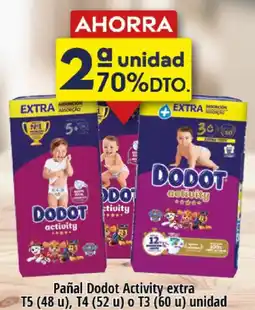 FROIZ Pañal Dodot Activity extra T5 (48 u), T4 (52 u) o T3 (60 u) oferta