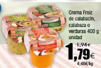 FROIZ Crema Froiz de calabacín, calabaza o verduras oferta