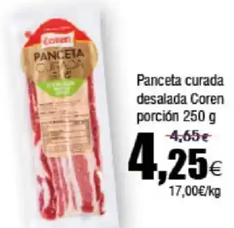 FROIZ COREN Panceta curada desalada porción oferta