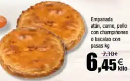 FROIZ Empanada atún, carne, pollo con champiñones o bacalao con pasas oferta