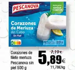 FROIZ PESCANOVA Corazones de filete merluza sin piel oferta