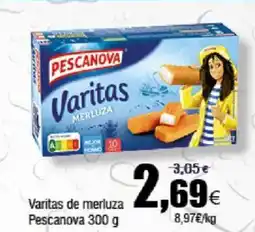 FROIZ PESCANOVA Varitas de merluza oferta