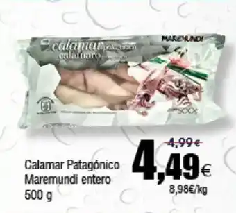 FROIZ Calamar Patagónico Maremundi entero oferta