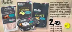 FROIZ Lonchas veganas Violife sabor pavo con aceite de coco y vitamina B12 100 g, sabor original, Rallado sabor mozzarella oferta