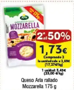 FROIZ ARLA Queso rallado Mozzarella oferta