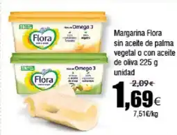 FROIZ FLORA Margarina sin aceite de palma vegetal o con aceite de oliva oferta