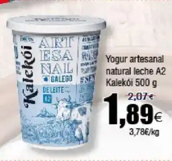 FROIZ Yogur artesanal natural leche A2 Kalekói oferta