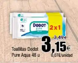 FROIZ DODOT Toallita Pure Aqua 48 u oferta