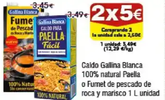 FROIZ GALLINA BLANCA Caldo 100% natural Paella o Fumet de pescado de roca y marisco oferta