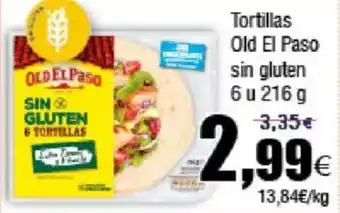 FROIZ OLD EL PASO Tortillas sin gluten 6 u oferta