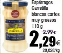 FROIZ ESPARRAGOS Carretilla blancos cortos muy gruesos oferta