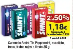 FROIZ Caramelo Smint Tin Peppermint, eucalipto, fresa, frutos rojos o limón oferta