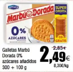 FROIZ ARTIACH Galletas Marbú Dorada 0% azúcares añadidos oferta