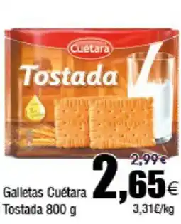 FROIZ CUETARA Galletas Tostada oferta