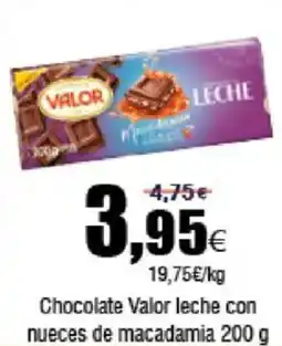 FROIZ Chocolate Valor leche con nueces de macadamia oferta