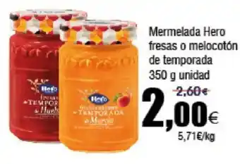 FROIZ HERO Mermelada fresas o melocotón de temporada oferta