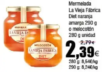 FROIZ MELOCOTON Mermelada La Vieja Fábrica Diet naranja amarga o melocotón oferta