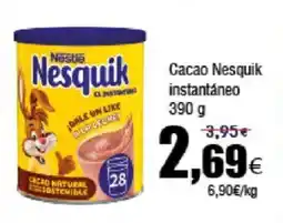 FROIZ NESTLE Nesquik Cacao Nesquik instantáneo oferta