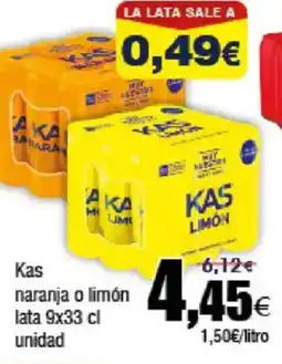 FROIZ KAS naranja o limón oferta