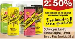 FROIZ SCHWEPPES Limón, Tónica Original, Limón, Zero o Pink Zero oferta