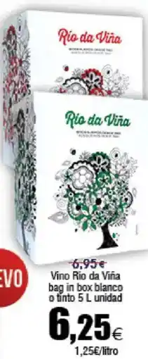 FROIZ Vino Rio da Viña bag in box blanco o tinto oferta