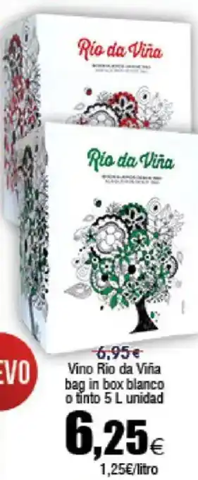 FROIZ Vino Rio da Viña bag in box blanco o tinto oferta