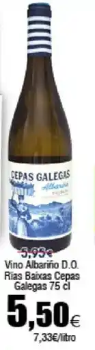 FROIZ CEPAS GALEGAS Vino Albariño D.O Rías Baixas oferta