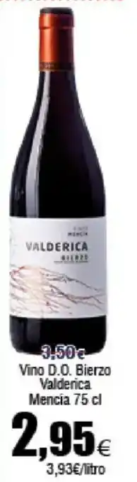 FROIZ VALDERICA Vino D.O. Bierzo Mencía oferta