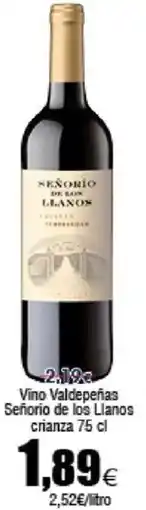 FROIZ Vino Valdepeñas Señorio de los Llanos crianza oferta