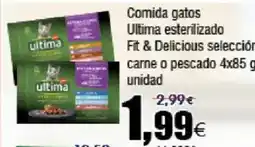 FROIZ Comida gatos Ultima esterilizado Fit & Delicious selección carne o pescado oferta