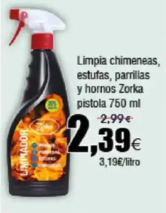 FROIZ LIMPIADOR Limpia chimeneas, estufas, parrillas y hornos Zorka pistola oferta