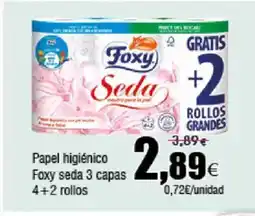 FROIZ FOXY Papel higiénico seda 3 capas 4+2 rollos oferta