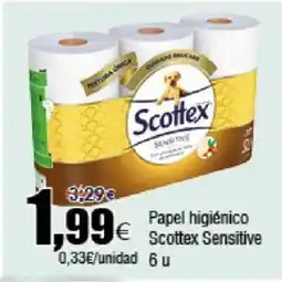 FROIZ SCOTTEX Papel higiénico Sensitive oferta