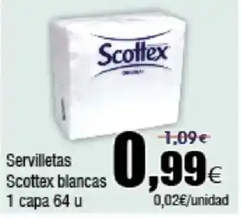 FROIZ Scottex blancas 1 capa 64 u oferta