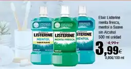 FROIZ LISTERINE Elixir menta fresca, mentol o Suave sin Alcohol oferta