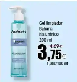 FROIZ Gel limpiador Babaria hialurónico oferta