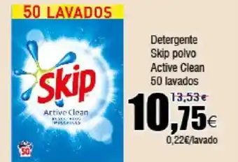 FROIZ SKIP Detergente  polvo Active Clean 50 lavados oferta