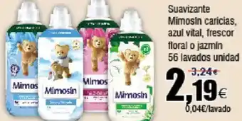 FROIZ MIMOSIN Suavizante caricias, azul vital, frescor floral o jazmin 56 lavados unidad oferta