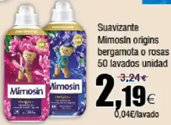 FROIZ MIMOSIN Suavizante origins bergamota o rosas 50 lavados unidad oferta