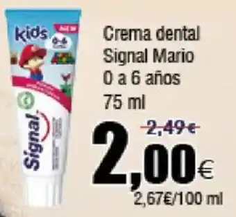 FROIZ SIGNAL Crema dental Mario 0 a 6 años oferta