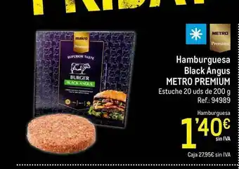 Makro Hamburguesa Black Angus Metro Premium oferta