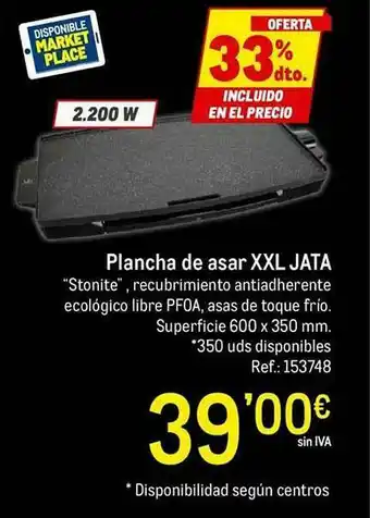 Makro Plancha De De Asar Xxl Jata oferta