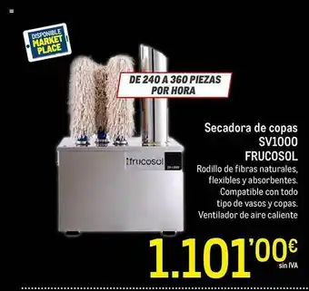 Makro Secadora De Copas Sv1000 Frucosol oferta