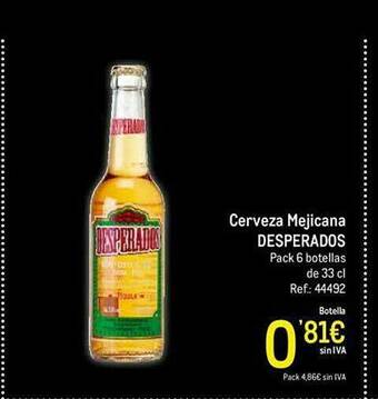 Makro Cerveza Mejicana Desperados oferta